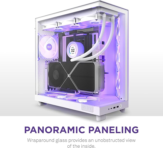 NZXT H6 Flow Compact Dual-Tower RGB Case White NZXT H6 Flow Compact Dual-Tower RGB Case White